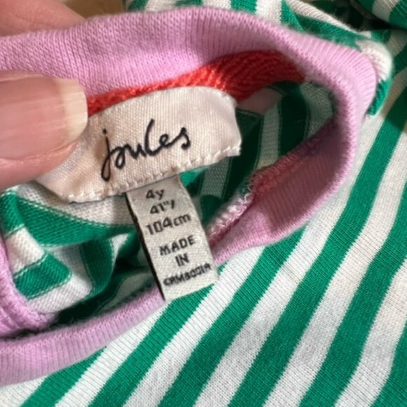 Joules Rainbow/Horse Dress, Sz 4 - Picture 4 of 4